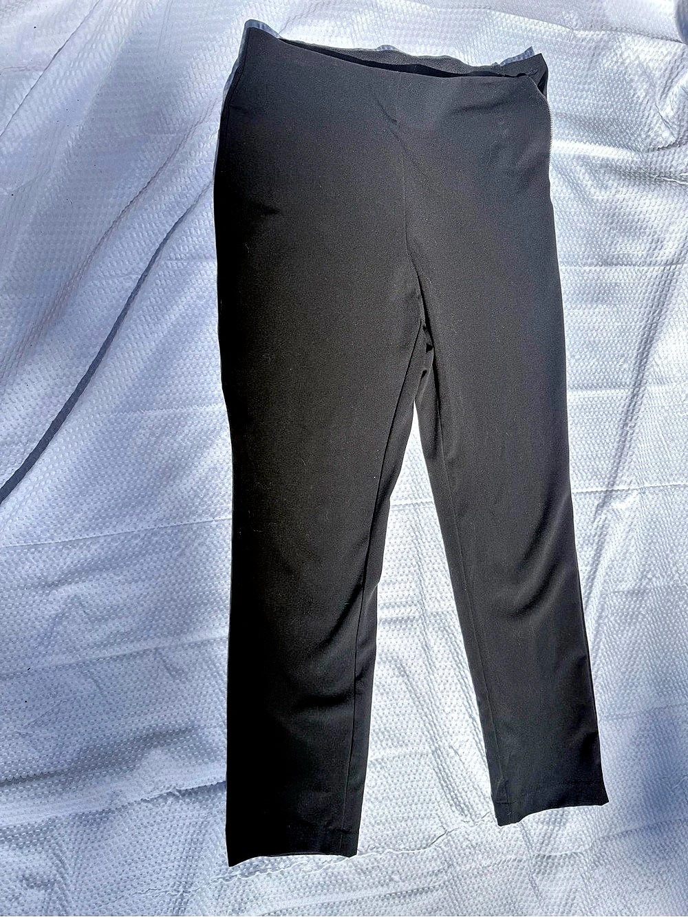 NINE WEST Side Zip Skinny Pants Black